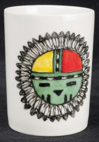 Tawa (Sun Kachina) Native American Hopi Indian Handpainted Coffee Mug
